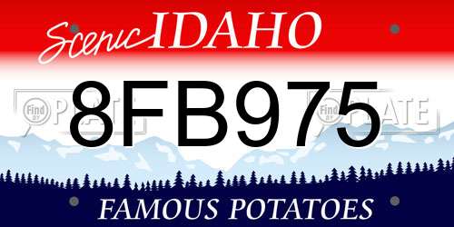 8FB975 Idaho License Plate