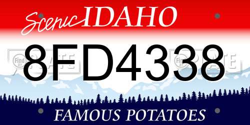 8FD4338 Idaho License Plate