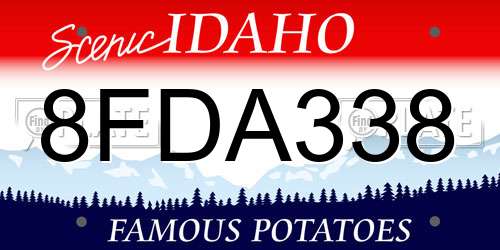 8FDA338 Idaho License Plate