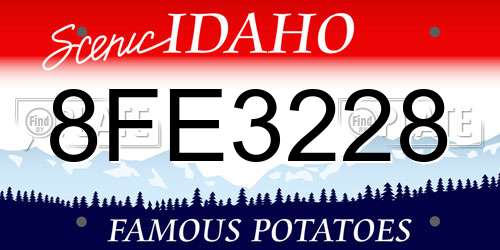 8FE3228 Idaho License Plate
