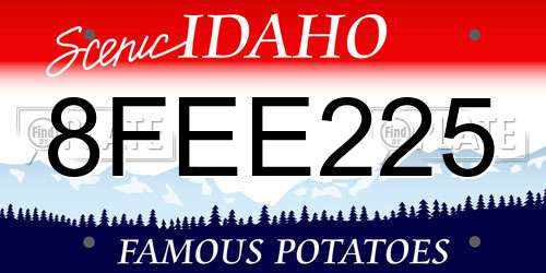 8FEE225 Idaho License Plate