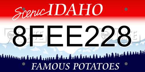 8FEE228 Idaho License Plate