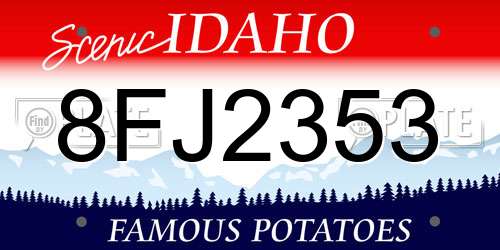 8FJ2353 Idaho License Plate
