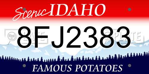 8FJ2383 Idaho License Plate