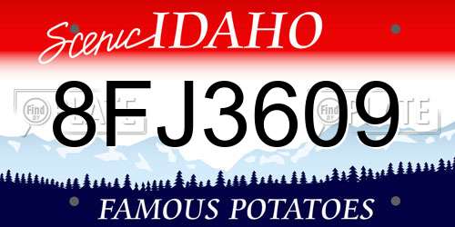 8FJ3609 Idaho License Plate
