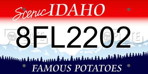 8FL2202 Idaho License Plate