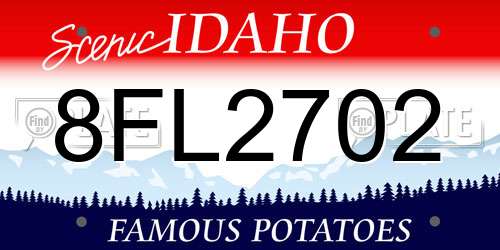 8FL2702 Idaho License Plate