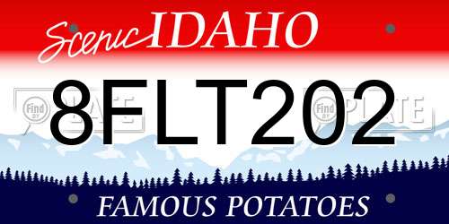 8FLT202 Idaho License Plate