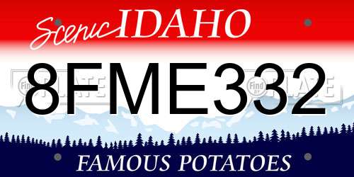 8FME332 Idaho License Plate