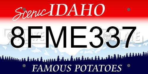 8FME337 Idaho License Plate