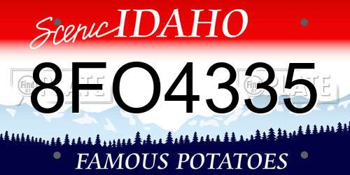 8FO4335 Idaho License Plate