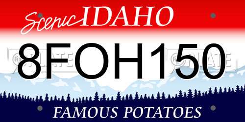 8FOH150 Idaho License Plate