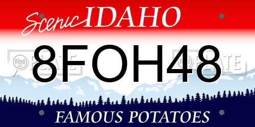 8FOH48 Idaho License Plate