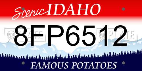 8FP6512 Idaho License Plate
