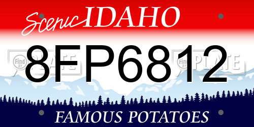 8FP6812 Idaho License Plate