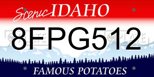 8FPG512 Idaho License Plate