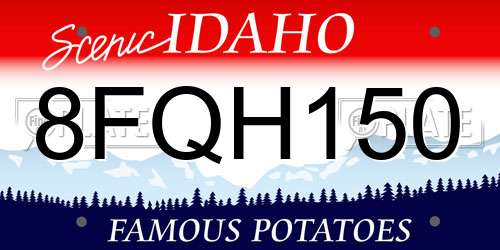 8FQH150 Idaho License Plate