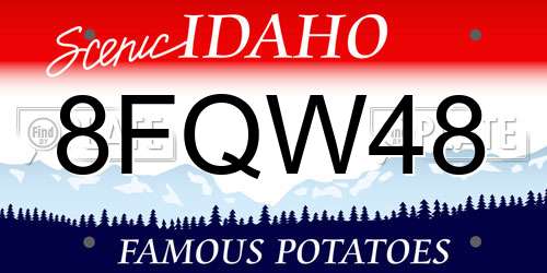 8FQW48 Idaho License Plate