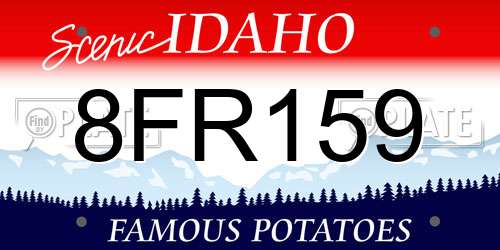 8FR159 Idaho License Plate
