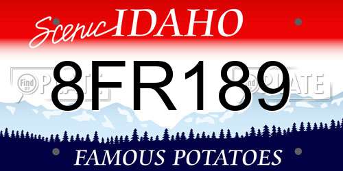 8FR189 Idaho License Plate