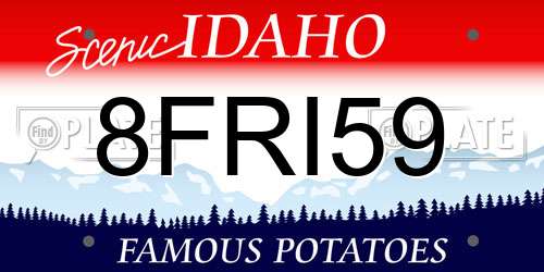 8FRI59 Idaho License Plate