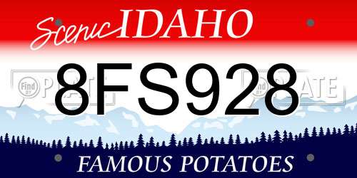 8FS928 Idaho License Plate