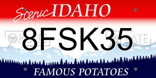 8FSK35 Idaho License Plate