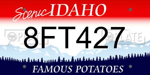 8FT427 Idaho License Plate