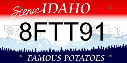 8FTT91 Idaho License Plate