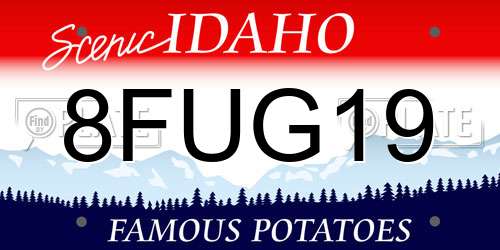 8FUG19 Idaho License Plate
