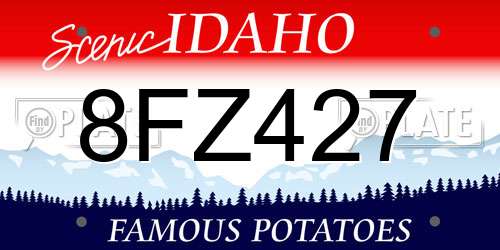 8FZ427 Idaho License Plate
