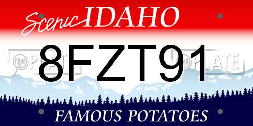 8FZT91 Idaho License Plate
