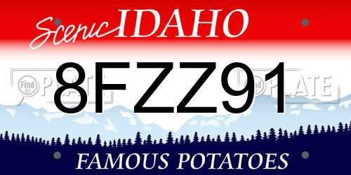 8FZZ91 Idaho License Plate