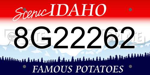 8G22262 Idaho License Plate
