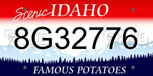 8G32776 Idaho License Plate