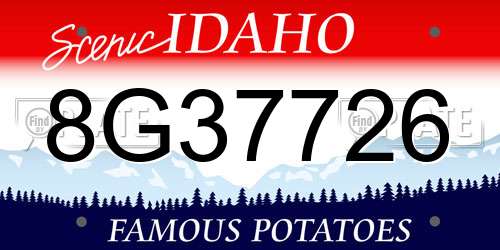 8G37726 Idaho License Plate