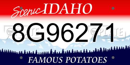 8G96271 Idaho License Plate