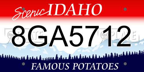 8GA5712 Idaho License Plate