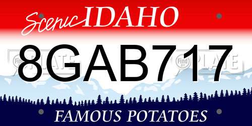 8GAB717 Idaho License Plate