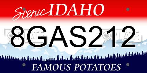8GAS212 Idaho License Plate