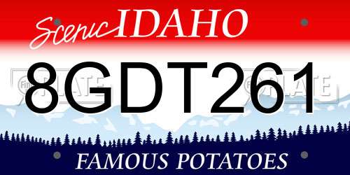 8GDT261 Idaho License Plate