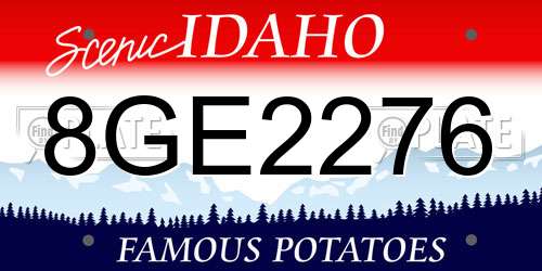 8GE2276 Idaho License Plate