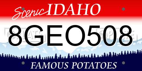 8GEO508 Idaho License Plate