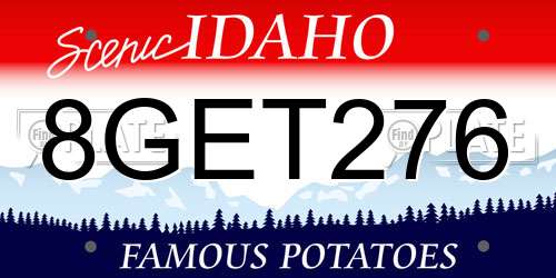 8GET276 Idaho License Plate