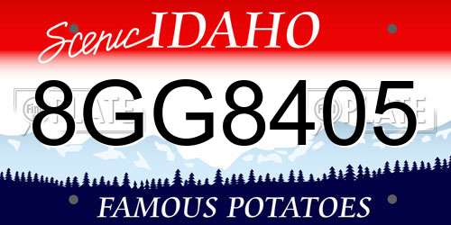 8GG8405 Idaho License Plate