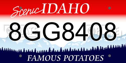 8GG8408 Idaho License Plate