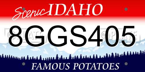 8GGS405 Idaho License Plate