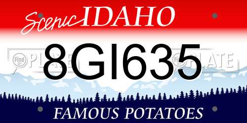 8GI635 Idaho License Plate