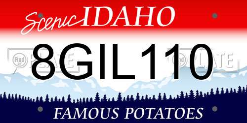 8GIL110 Idaho License Plate