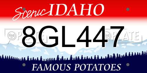 8GL447 Idaho License Plate